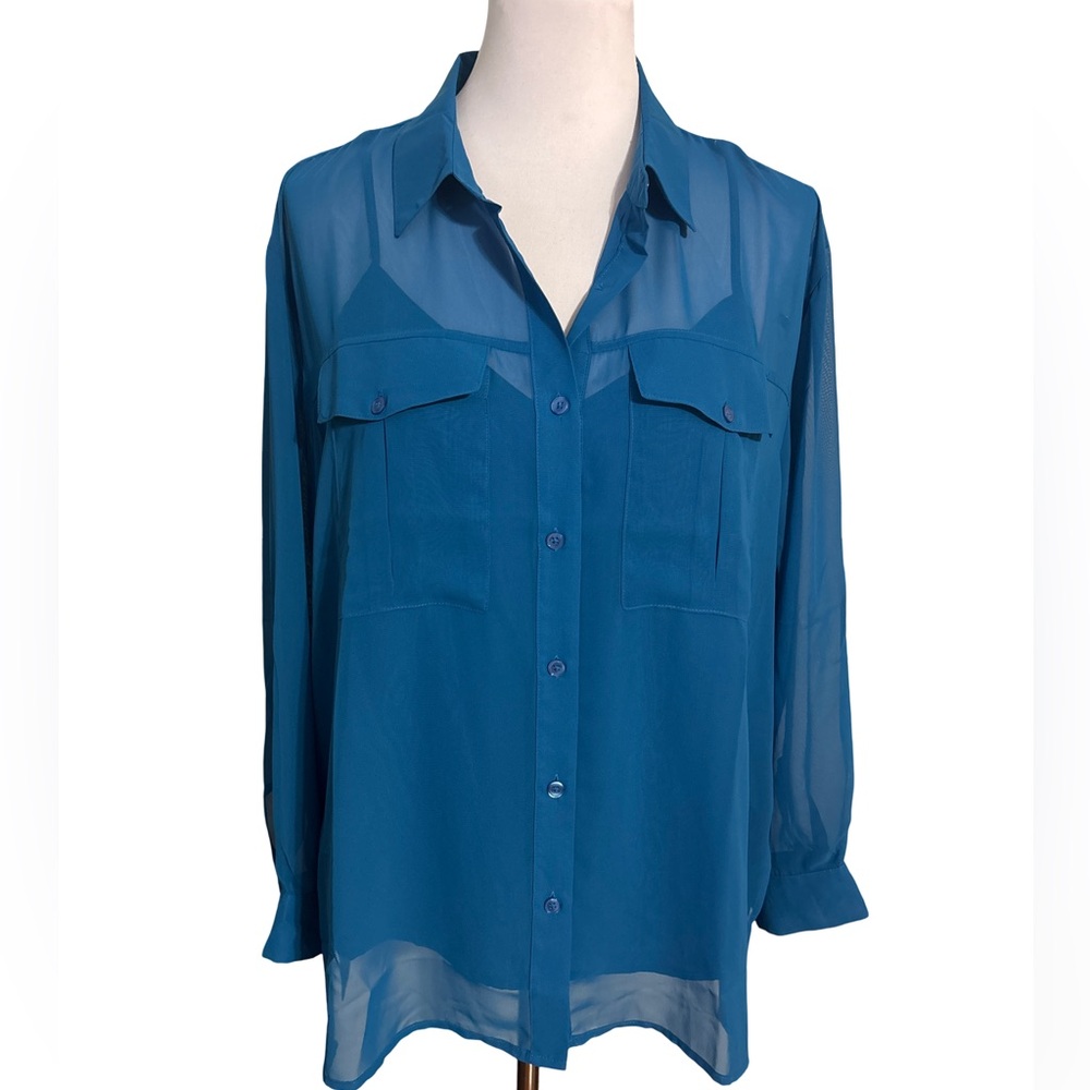 INC International Concepts Teal Button Down Shirt